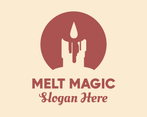 Melting Scented Candle  logo design