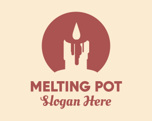 Melting Scented Candle  logo design