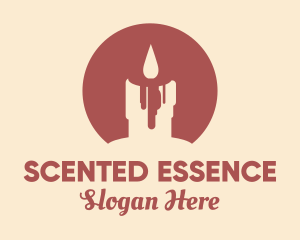 Melting Scented Candle  logo design