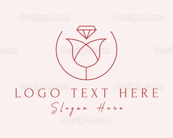 Flower Diamond Jewelry Logo