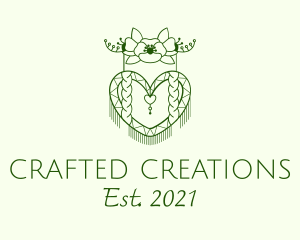 Flower Macrame Heart Decor logo design