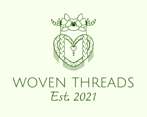 Flower Macrame Heart Decor logo design