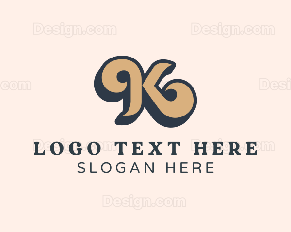 Wavy Cursive Business Logo