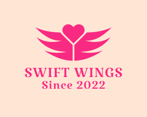 Winged Heart Dating  logo design