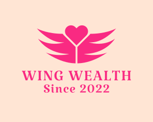 Winged Heart Dating  logo design