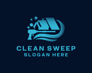 House Cleaning Sanitation logo design