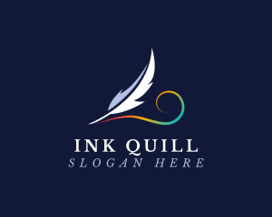 Quill Writing Calligraphy logo design