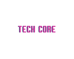 Business Tech Glitch logo design