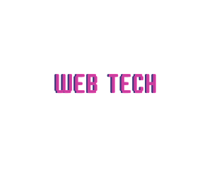 Business Tech Glitch logo design