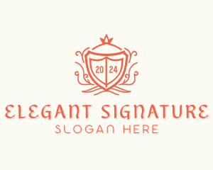 Elegant Crown Boutique logo design