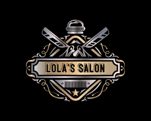 Premium Barber Salon logo design