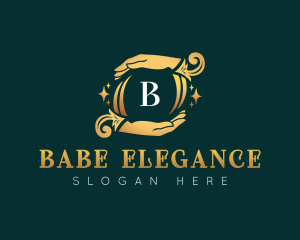 Elegant Massage Hands logo design