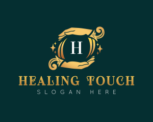 Elegant Massage Hands logo design