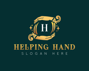 Elegant Massage Hands logo design