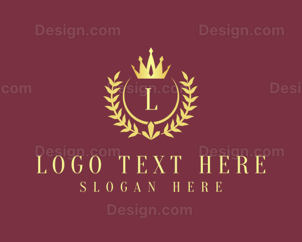 Luxury Crown Wreath Royalty Logo