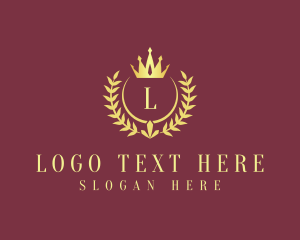 Luxury Crown Wreath Royalty logo