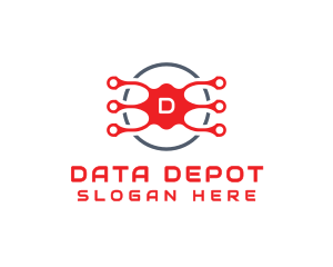 Data Tech Circuit logo design