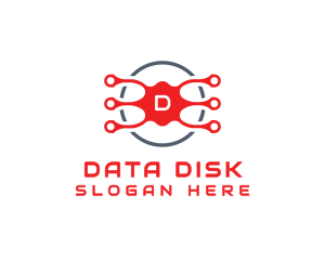 Data Tech Circuit logo design