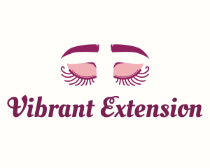 Curly Eyelash Brows logo design