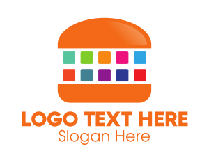 Colorful Digital Burger logo