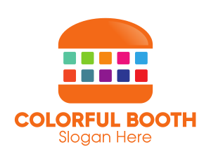 Colorful Digital Burger logo design