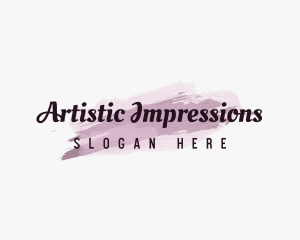 Watercolour Cursive Wordmark logo design