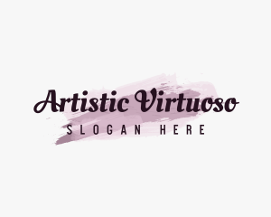 Watercolour Cursive Wordmark logo design