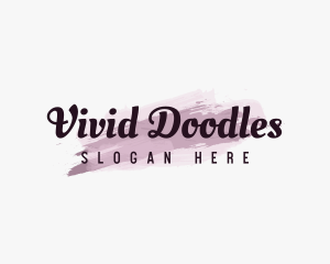 Watercolour Cursive Wordmark logo design