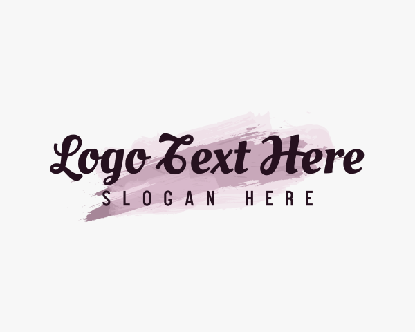 Watercolour Cursive Wordmark logo