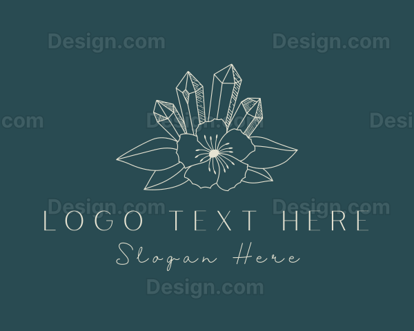 Elegant Flower Crystal Logo