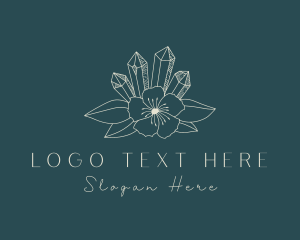 Elegant Flower Crystal Logo