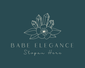 Elegant Flower Crystal logo design