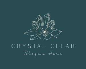 Elegant Flower Crystal logo design