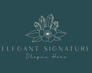 Elegant Flower Crystal logo design