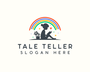 Rainbow Child Storyteller logo design