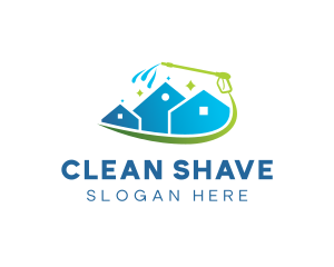 Clean House Pressure Washer logo design