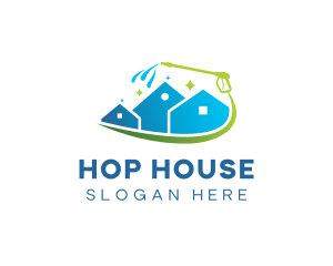 Clean House Pressure Washer logo design