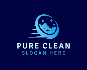 Washing Cleaning Suds logo design