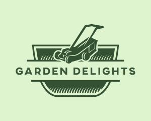 Lawn Mower Gardener logo design