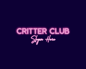 Night Club Neon Sign logo design