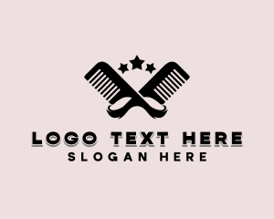 Mustache Comb Haircut logo