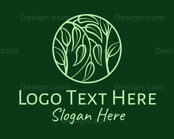 Leafy Herbs Circle Logo