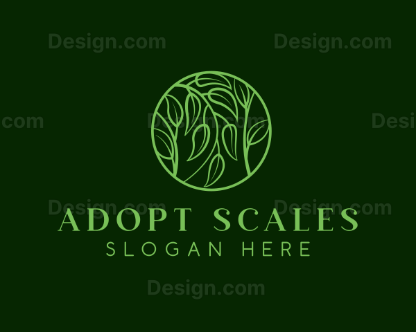 Leafy Herbs Wreath Logo