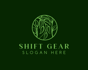 Leafy Herbs Wreath  Logo