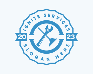 Plumbing Repair Service Badge logo
