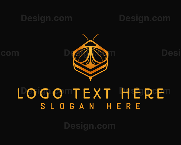 Hexagon Honey Bee Logo