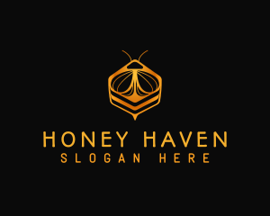 Hexagon Honey Bee logo