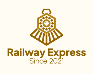  Train Locomotive Railway logo design