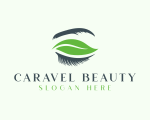 Organic Beauty Eyelash Cosmetics logo design