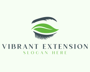 Organic Beauty Eyelash Cosmetics logo design